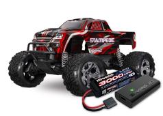 Traxxas Stampede 2WD BL-2S HD Rood INCL. ACCU EN LADER