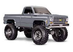 Traxxas TRX-4 Scale and Trail Crawler met Chevrolet K10 Truck Body Zilver uit 1979: 4WD elektrische truck met TQi Traxxa