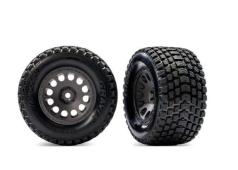 Traxxas TRX10772-GRAY Gray Front Mini XRT Wheels w/ Gravix Tires (2)