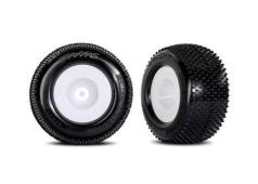 Traxxas TRX10773-WHT White Dished Wheels w/ Response Pro Tires (2)