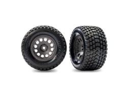 Traxxas TRX10775-GRAY Gray Rear Mini XRT Wheels w/ Gravix Tires (2)