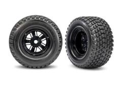 Traxxas TRX10947 Banden en velgen, gemonteerd en gelijmd Pro Scale Sand Car Race zwarte velgen