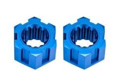 Traxxas TRX10954-BLUE Wheel hubs, hex, front (6061-T6 aluminum, blue-anodized) (2)