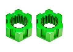 Traxxas TRX10954-GRN Wheel hubs, hex, front (6061-T6 aluminum, green-anodized) (2)
