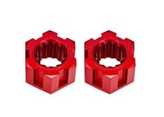 Traxxas TRX10954-RED Wheel hubs, hex, front (6061-T6 aluminum, red-anodized) (2)