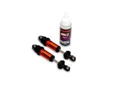 Traxxas TRX10961-ORNG Shocks, GT-Maxx, front, aluminum, orange-anodized (fully assembled w/o springs) (2)