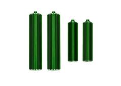 Traxxas TRX10966-GRN Reservoirs, shocks (6061-T6 aluminum, green-anodized) (front (2), rear (2))