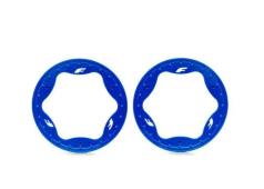 Traxxas TRX10976-BLUE Beadlock rings, front, blue (3.5") (2)