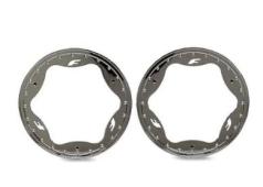 Traxxas TRX10976-CHRM Beadlock rings, front, chrome (3.5") (2)