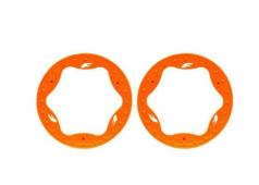Traxxas TRX10976-ORNG Beadlock rings, front, orange (3.5") (2)