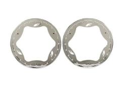 Traxxas TRX10977-CHRM Beadlock rings, rear, chrome (3.9") (2)