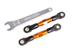 Traxxas TRX2443T Camberlinks, achter (TUBES oranje geanodiseerd, 7075-T6 aluminium, sterker dan titanium) (2) (gemonteer