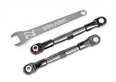 Traxxas TRX2444A Camber links, voorkant (BUIZEN grijs geanodiseerd, 7075-T6 aluminium, sterker dan titanium) (2) (gemont