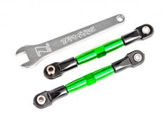 Traxxas TRX2444G Camber links, voorkant (BUIZEN groen geanodiseerd, 7075-T6 aluminium, sterker dan titanium) (2) (gemont