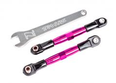 Traxxas TRX2444P Camber links, voorkant (BUIZEN roze geanodiseerd, 7075-T6 aluminium, sterker dan titanium) (2) (gemonte