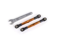 Traxxas TRX2445T Teenschakels, voor (TUBES oranje geanodiseerd, 7075-T6 aluminium, sterker dan titanium) (2) (gemonteerd