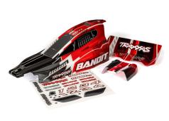 Traxxas TRX2450 Body, Bandit (past ook op Bandit VXL), zwart en rood/vleugel (geverfd, emblemen aangebracht)