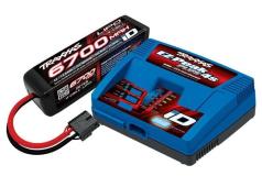 Traxxas TRX2998G COMBO-batterij/oplader compleet pakket (inclusief 2981 ID-oplader (1), 2890X 6700 mAh 14,8 V 4-cel 25C