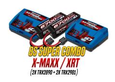 Traxxas TRX2998GX2 COMBO-batterij/oplader compleet pakket X2 (inclusief 2981 ID-oplader (2), 2890X 6700 mAh 14,8 V 4-cel