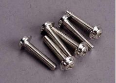 Traxxas TRX3187 Schroeven, 3x15mm bolle kop met sluitring (6)