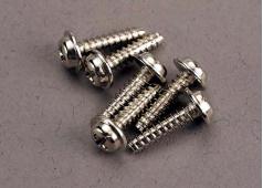 Traxxas TRX3286 Schroeven, 3x12mm bollekop met sluiting zelftapp