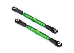 Traxxas TRX3644G Camber links, rear (TUBES green-anodized, 7075-T6 aluminum, stronger than titanium) (73mm) (2)/ rod end