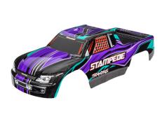 Traxxas TRX3651P Body, Stampede (past ook op Stampede VXL), paars (geverfd, emblemen aangebracht)