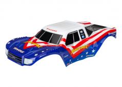 Traxxas TRX3676 Body, Bigfoot Rood, Wit en Blauw, Officieel gelicentieerde replica (geverfd, overdrukplaatjes aangebrach