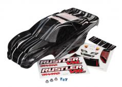 Traxxas TRX3719 Body, Rustler VXL, ProGraphix (vervanging voor de geverfde body. Graphics zijn gedrukt, vereist verf e