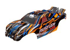 Traxxas TRX3726T Body, Rustler VXL, oranje (geverfd, emblemen aangebracht)