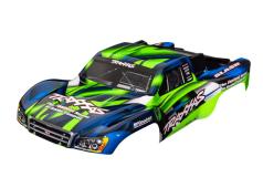 Traxxas TRX5851G Body, Slash 2WD (past ook op Slash VXL & Slash 4X4), groen en blauw (geverfd, emblemen aangebracht)