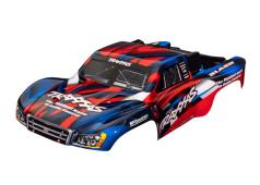 Traxxas TRX5851R Body, Slash 2WD (past ook op Slash VXL & Slash 4X4), rood en blauw (geverfd, emblemen aangebracht)