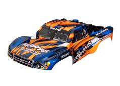 Traxxas TRX5851T Body, Slash 2WD (past ook op Slash VXL & Slash 4X4), oranje en blauw (geverfd, emblemen aangebracht)