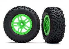 Traxxas TRX5892G Band op velg SCT Split-Spaak groen (2) 4WD v / a, 2WD a