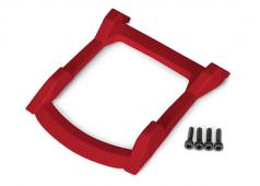 Traxxas TRX6728R Skidplate, dak (body) (rood) / 3x12mm CS (4)