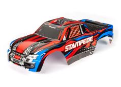 Traxxas TRX6729R Body, Stampede VXL, rood (geverfd, emblemen aangebracht)