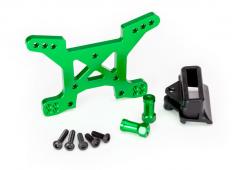 Traxxas TRX6739G Schokbreker toren, front, 7075-T6 aluminium (groen-geanodiseerd) (1) / body-mount bracket (1)