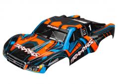 Traxxas TRX6844 Body Slash 4X4 oranje met blauw (geschilderd + sticker)