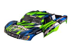 Traxxas TRX6928G Body, Slash 4X4 (past ook op Slash VXL & Slash 2WD), groen en blauw (geverfd, emblemen aangebracht)