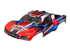 Traxxas TRX6928R Body, Slash 4X4 (past ook op Slash VXL & Slash 2WD), rood en blauw (geverfd, emblemen aangebracht)