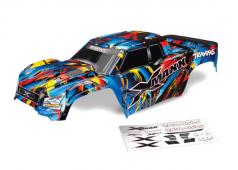 Traxxas TRX7711T Body, X-Maxx, Rock-n-Roll (geverfd, stickers aangebracht) (gemonteerd met achterklepbeschermer)