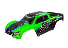 Traxxas TRX7811G Body, X-Maxx, groen (geverfd, stickers aangebracht) (gemonteerd met carrosseriesteunen voor en achter, 