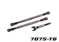 Traxxas TRX7897-GRAY Toe links, voor (TUBES grijs-anodized, 7075-T6 aluminum, sterker dan titanium)