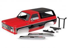 Traxxas TRX8130R Body, Chevrolet Blazer (1979), compleet (rood) (inclusief grille, zijspiegels, deurgrepen, ruitenwisser