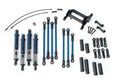 Traxxas TRX8140X Long Arm Lift Kit, TRX-4, compleet (inclusief blauwe poeder gecoate schakels, blauw geanodiseerde schok