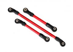 Traxxas TRX8146R Stuurverbinding, 5x117mm (1) / draglink, 5x60mm (1) / panhard-link, 5x63mm (rood gepoedercoat staal) (s