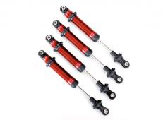 Traxxas TRX8160R Schokbrekers, GTS, rood aluminium (gemonteerd zonder veren) (4) (voor gebruik met 8140 TRX-4 lange-arml