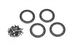 Traxxas TRX8168T Beadlock ringen, zwart (2.2") (aluminium) (4) / 2x10 CS (48)