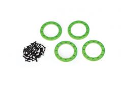 Traxxas TRX8169G Beadlock ringen, groen (1.9") (aluminium) (4) / 2x10 CS (48)