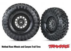 Traxxas TRX8175 Wielen, 1.9", verchroomd (2) / middendoppen (2) / sticker